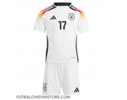Nemecko Florian Wirtz #17 Domáci Detský futbalový dres ME 2024 Krátky Rukáv (+ trenírky)